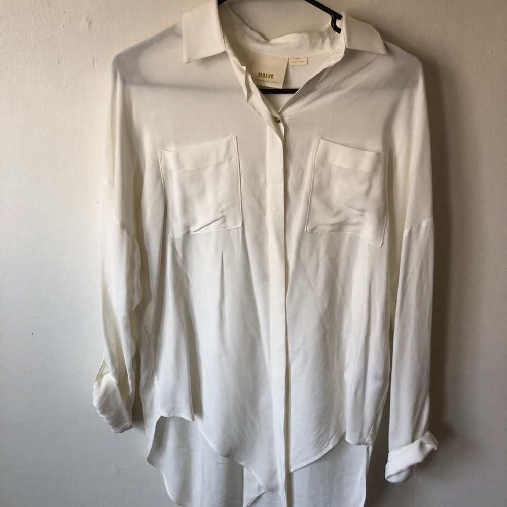 White Anthropologie button-up
